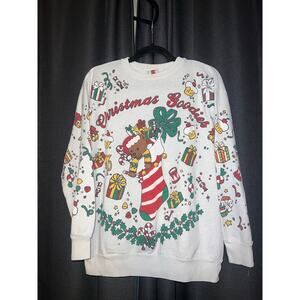 Ugly Christmas Sweater Xmas Sweatshirt Crewneck Size Large Vintage